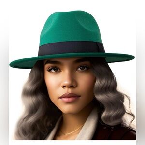 Green Fedora Hat